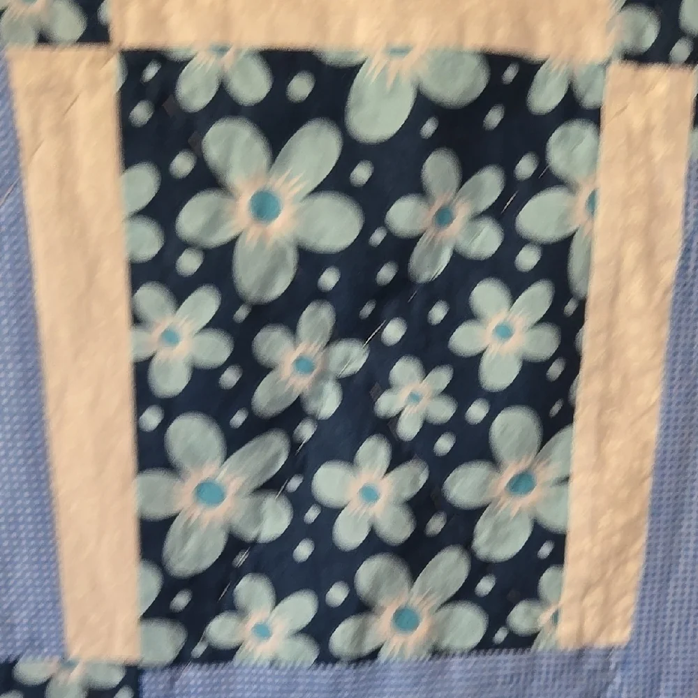 Blue and White Patchwork Quilt Bedding